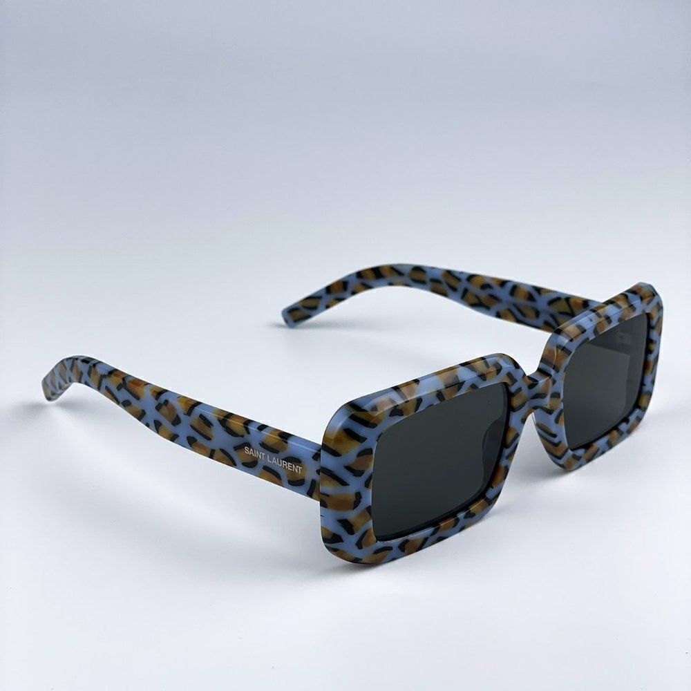 SALE! NEW Saint Laurent SL534 SUNRISE 008 Violet Rectangle Unisex Sunglasses - Picture 7 of 12